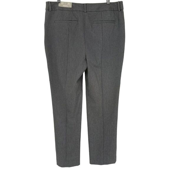 Chico's So Slimming Sophia Twill Striped Straight Leg Pants Black White Size 12 - Picture 5 of 11
